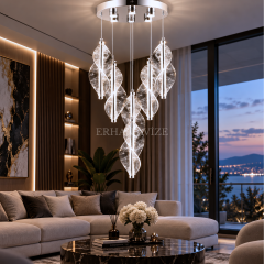 EASD-415 6’lı Krom Modern Sarkıt LED Avize