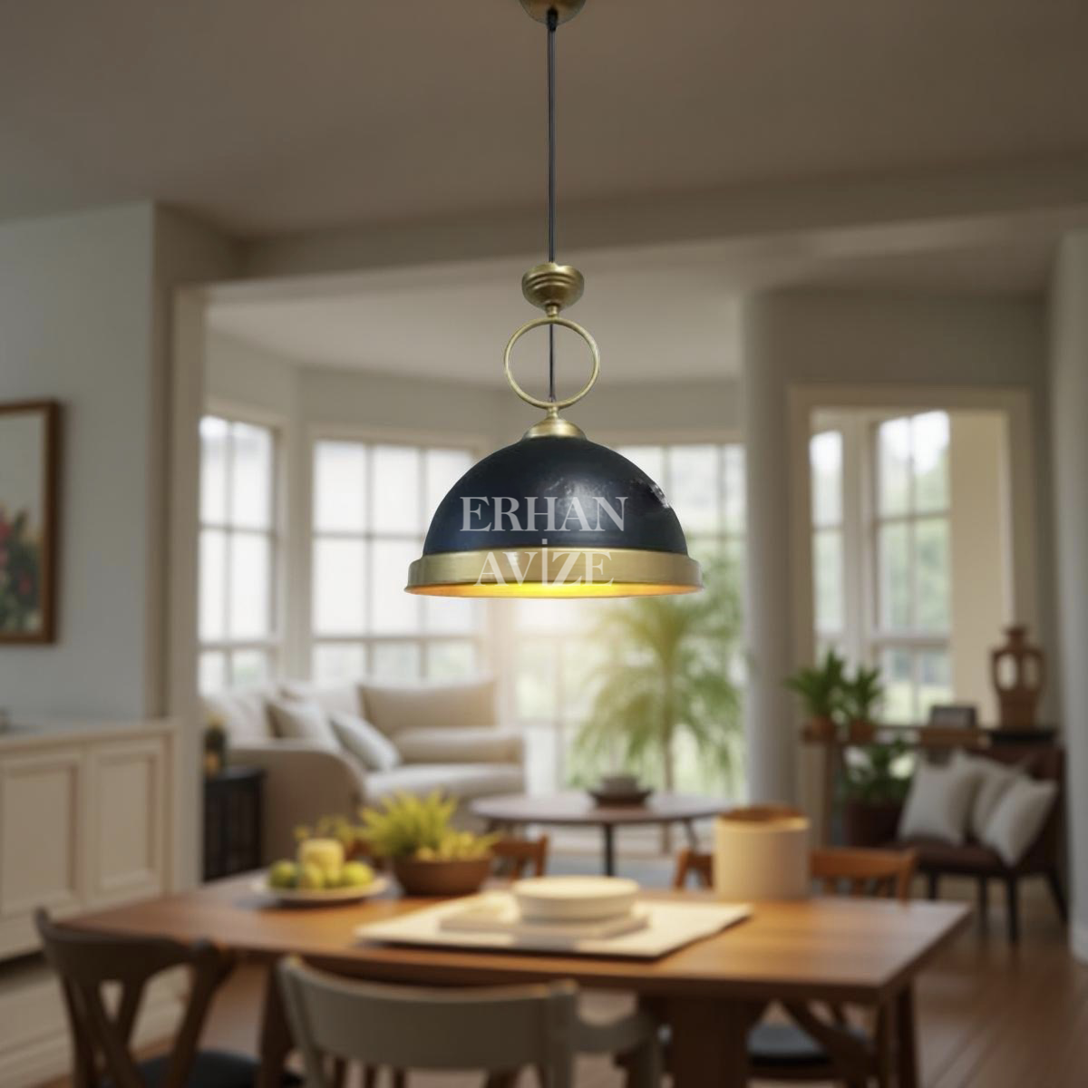 EAYM-5 26 Retro Siyah-Gold Avize