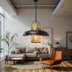 EAYM-4 32’lik Retro Siyah-Gold Avize