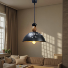 EAYM-7 30’luk Retro Siyah Avize