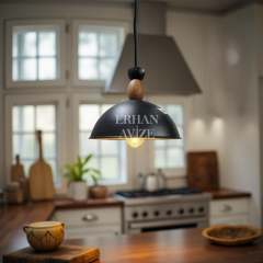 EAYM-7 30’luk Retro Siyah Avize