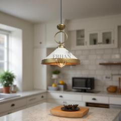 EAYM-6 30’luk Retro Beyaz-Gold Avize