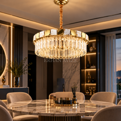 EASD-382 60 cm Gold Kristal LED Avize