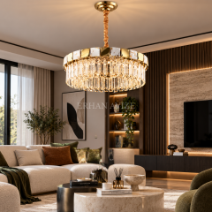 EASD-382 60 cm Gold Kristal LED Avize