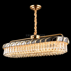 EASD-394 Yemek Masası Gold Kristal LED Avize