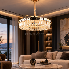 EASD-394 60 cm Gold Kristal LED Avize