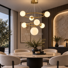 EADM-88 Eskitme Yuvarlak Modern LED Avize