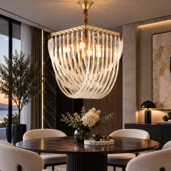 EADM-65 80 cm Gold Kristal Modern Avize