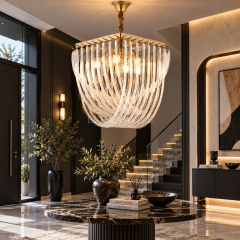 EADM-65 80 cm Gold Kristal Modern Avize