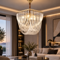 EADM-65 80 cm Gold Kristal Modern Avize