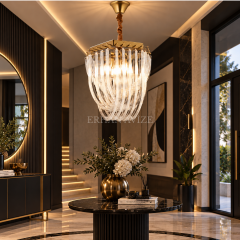 EADM-65 60 cm Gold Kristal Modern Avize
