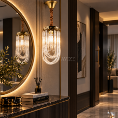 EADM-65 20 cm Gold Kristal Tekli Avize