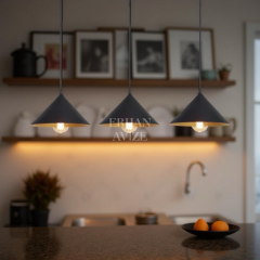 EASRL-4 YM 90’lık 3’lü Retro Siyah Avize