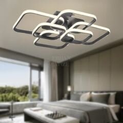 EAAD-110 Plafonyer Siyah Kareli LED Avize
