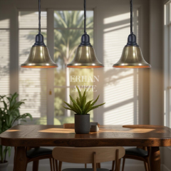 EASRL-6 YM 80’lik 3’lü Retro Elektrostatik Gold Avize