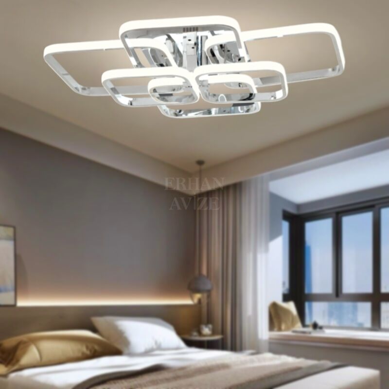 EAAD-110 Plafonyer Krom Kareli LED Avize