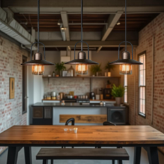 EASRL-11 YM 80’lik 3’lü Retro Kahve Mermer Avize