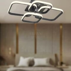 EAAD-109 Plafonyer Siyah Kareli LED Avize