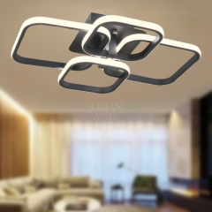 EAAD-109 Plafonyer Siyah Kareli LED Avize