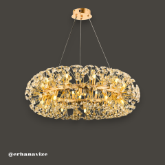 EADM-21 Kristalli Yuvarlak 80cm Avize