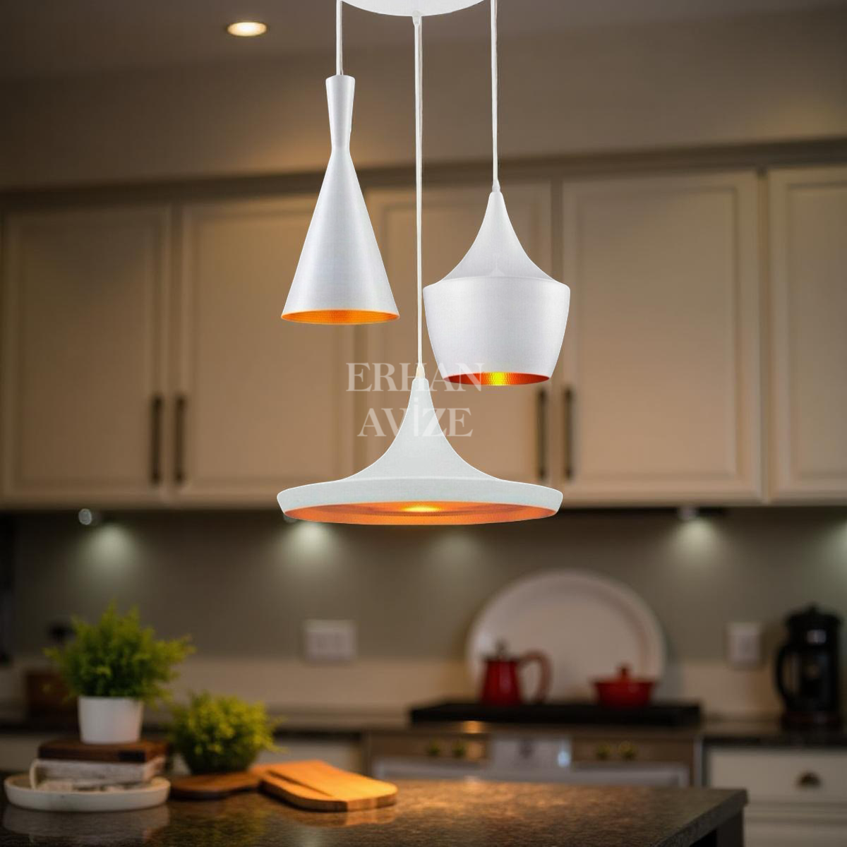 EASRL-8 50’lik Retro Beyaz Avize