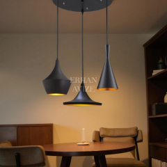 EASRL-7 50’lik 3’lü Sarkıt Retro Siyah Avize