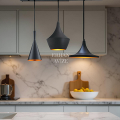 EASRL-15 YM 80’lik 3’lü Retro Siyah Avize