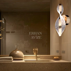 EASD-128 Aplik Gold Duvara Sıfır Pleksi Model Tasarım Aplik