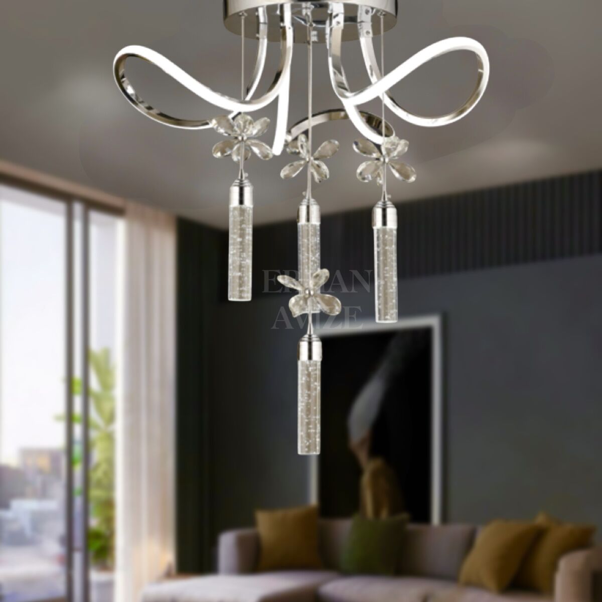 EAAD-54 Sarkıt Krom LED Avize