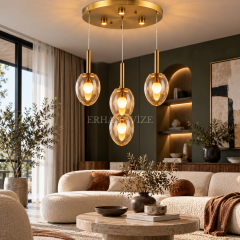 EAPD-181 4’lü Bal Eskitme Modern Camlı Avize