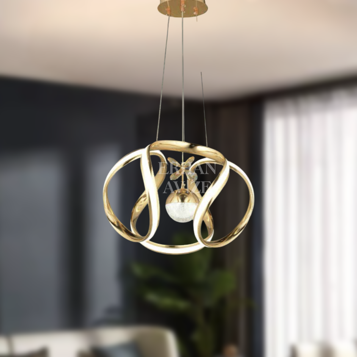 EAAD-37 Toplu Gold LED Avize