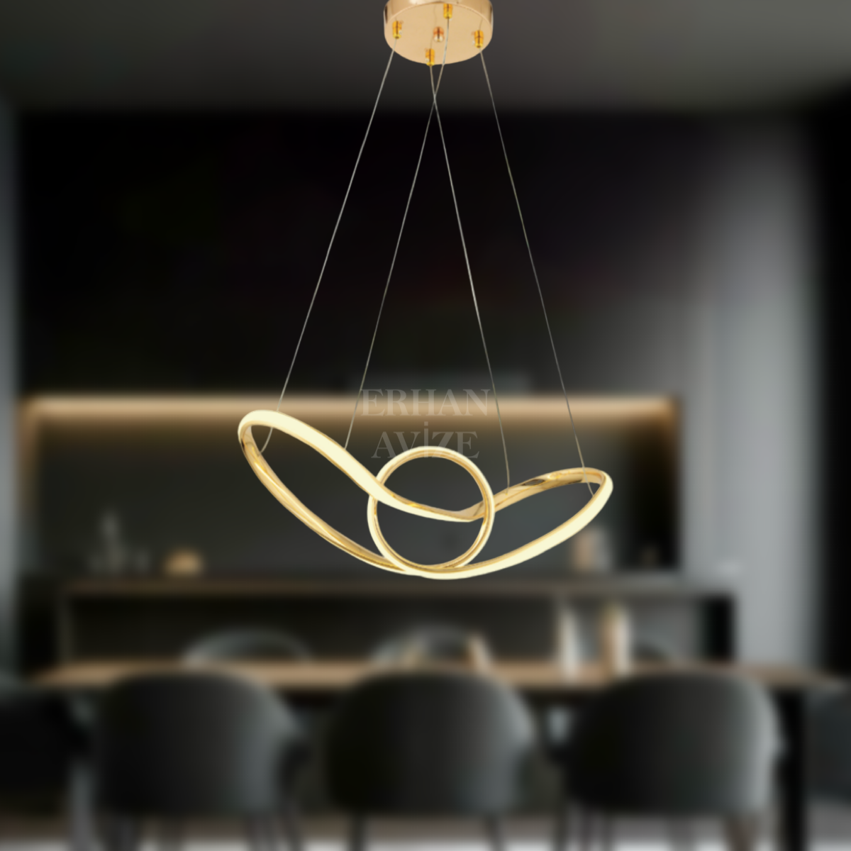EAAD-14 Gold Sonsuzluk LED Avize