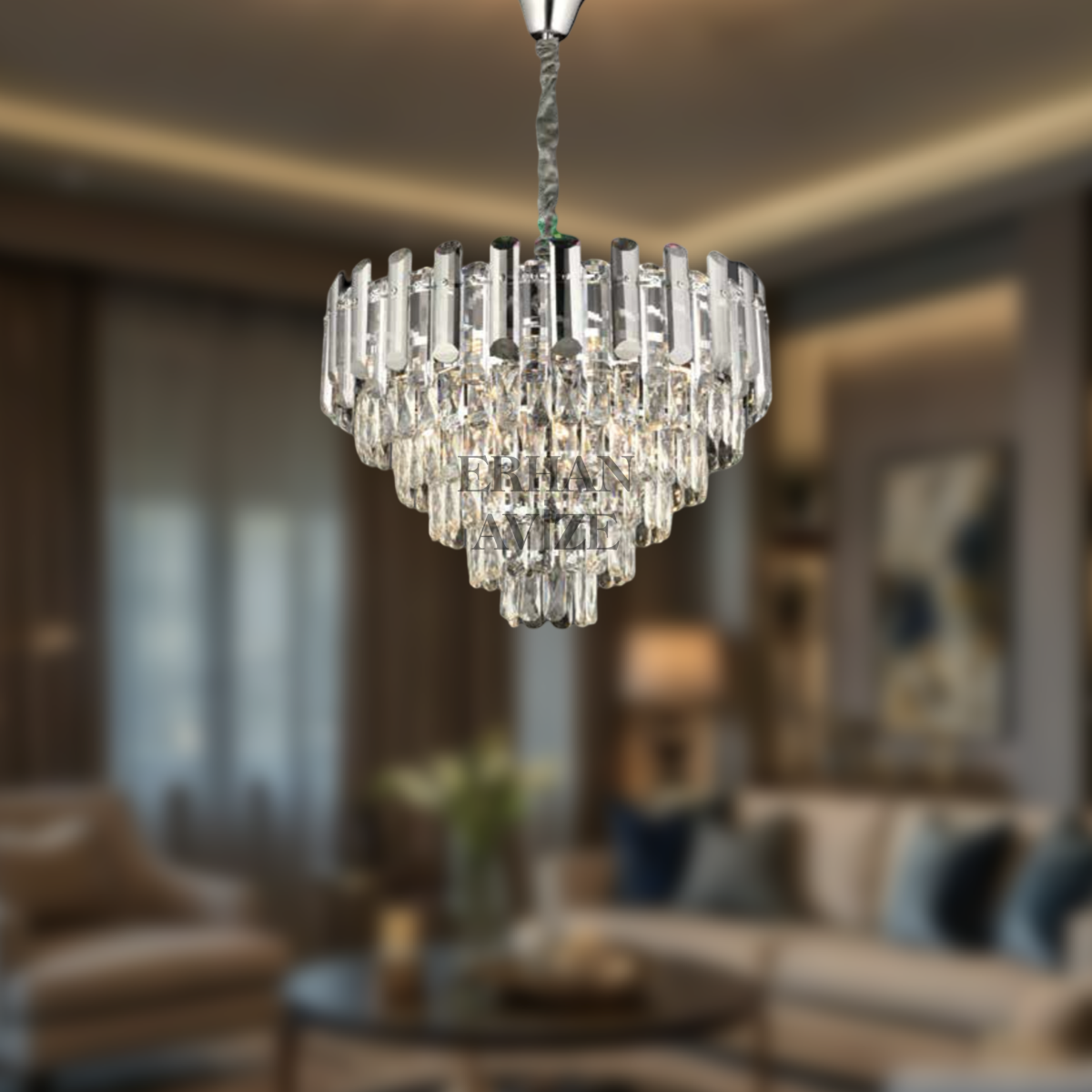 EAMT-27 Kristal 55’lik Krom Avize