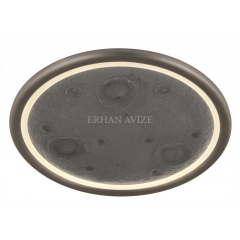EASD-462 Ay Yüzeyi Gri Modern LED Plafonyer Avize