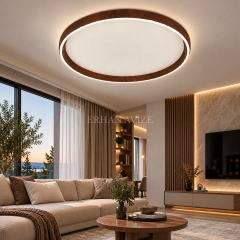 EASD-514 Ahşap Desenli Modern LED Plafonyer Avize