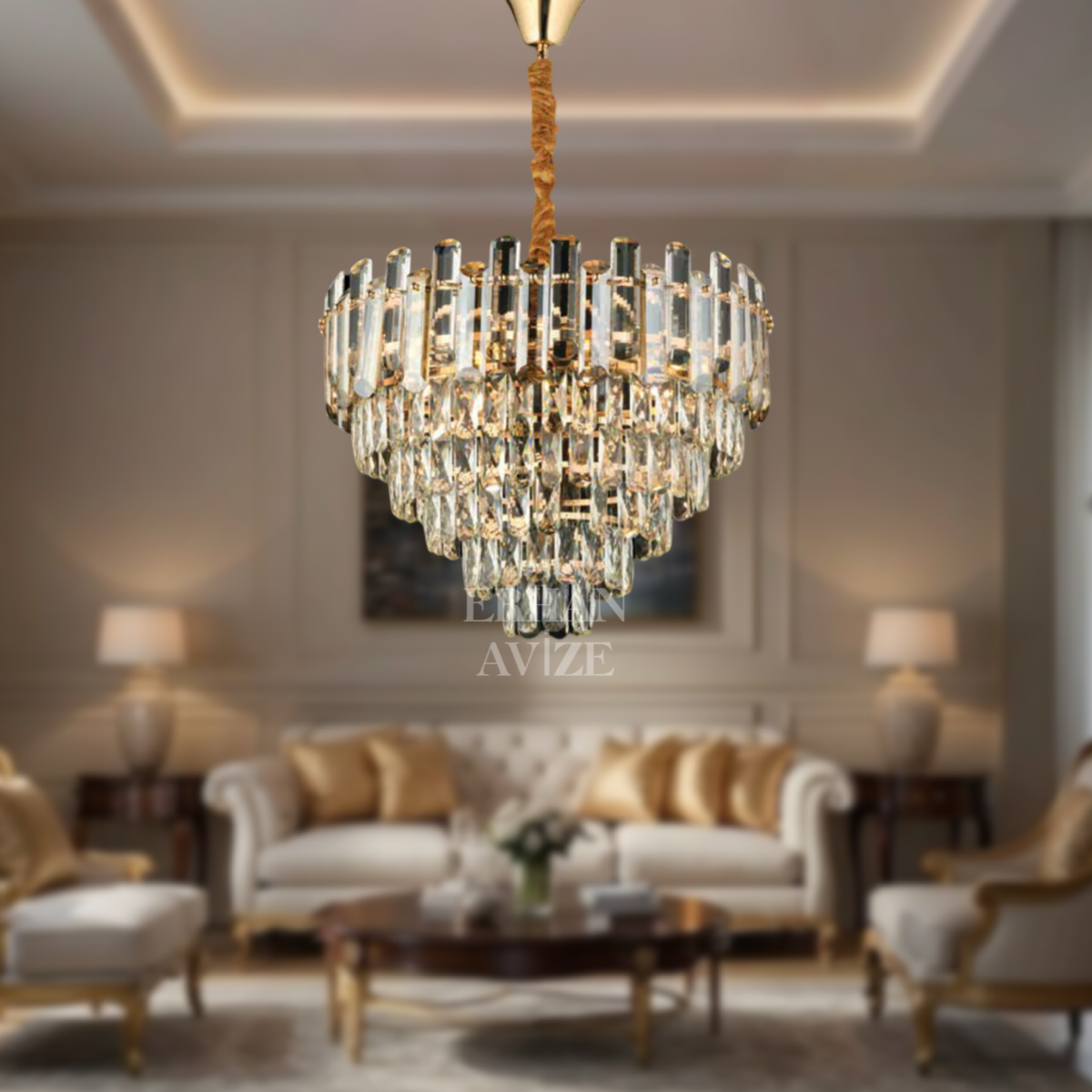 EAMT-27 Kristal 55’lik Gold Avize