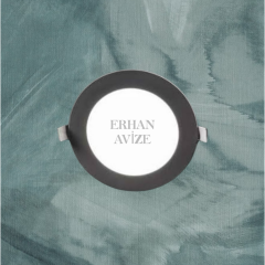 EACT-5125 Slim Panel 6W Sıva Altı Spot Siyah Kasa Beyaz Işık