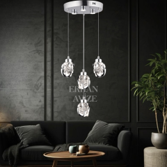 EAPV-163 4'lü Gold Kristal Detaylı LED Avize