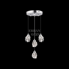 EAPV-163 4'lü Gold Kristal Detaylı LED Avize