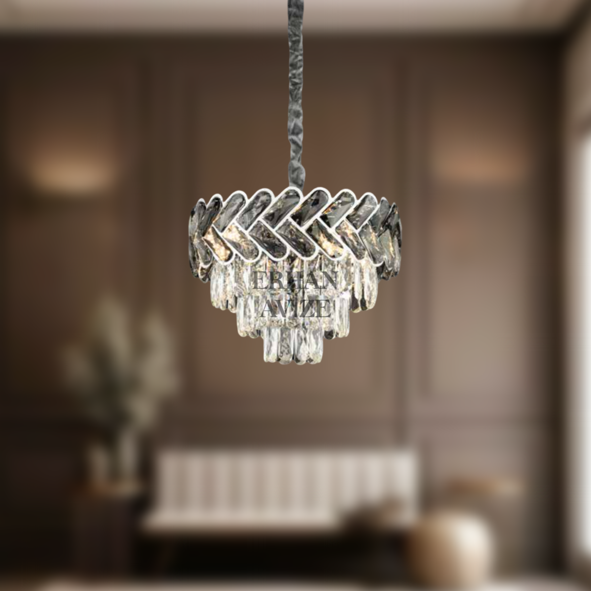 EAML-03 Kristal 40’lık Krom Avize