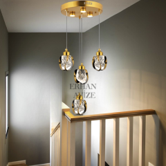 EAPV-163 4'lü Eskitme Kristal Detaylı LED Avize