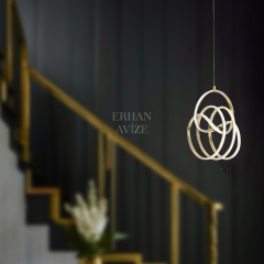 EAAD-157 Tekli Gold LED Avize