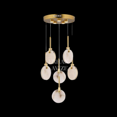 EASD-131 6'lı Mermer Model Sarkıt Eskitme LED Avize