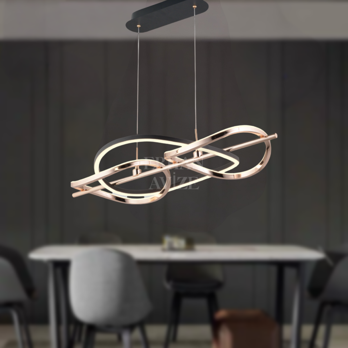 EASD-239 2’li Siyah LED Avize