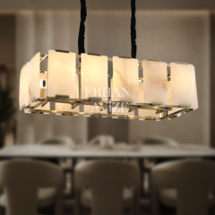 EADM-38 Mermer Model Yemek Masası Eskitme Avize