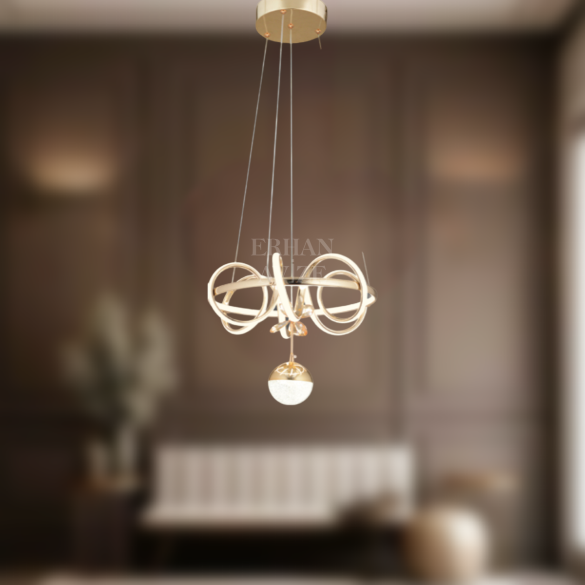 EAAD-152 Toplu Gold LED Avize