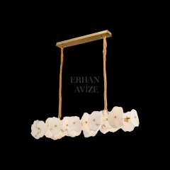 EASD-009 100'lük Yemek Masası Mermer Model Eskitme LED Avize