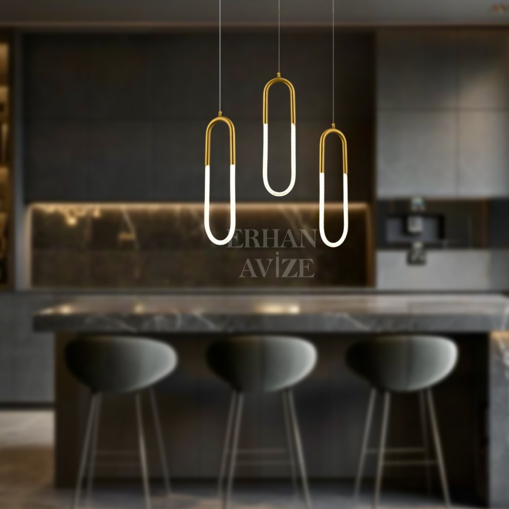 EASD-112 3'lü Sıralı Yemek Masası LED Avize