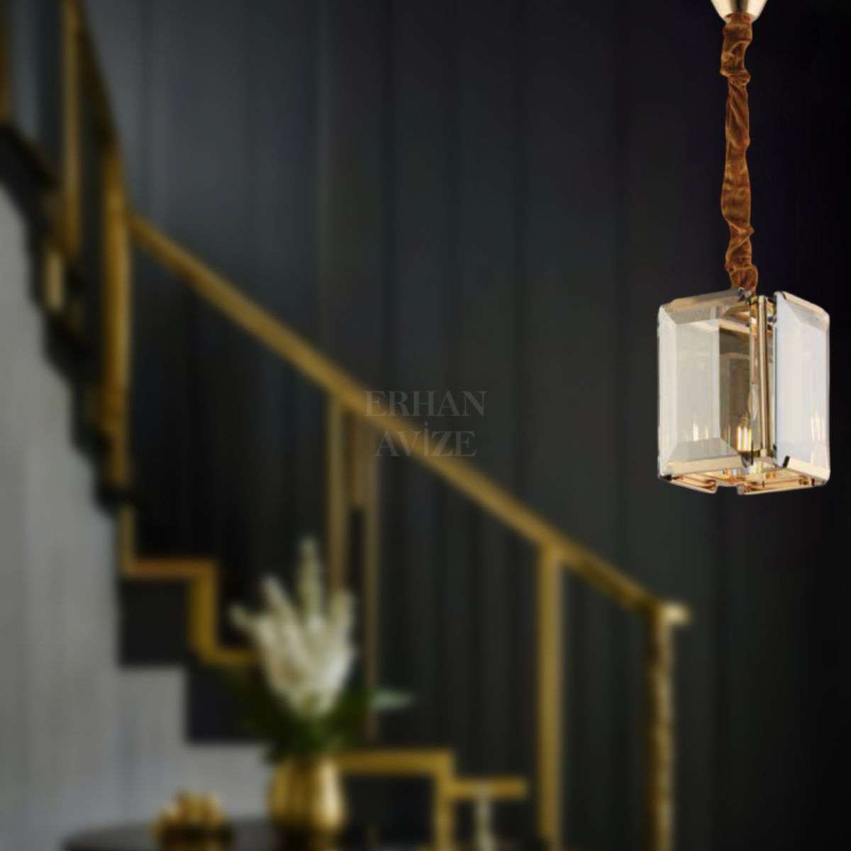 EADM-36 Tekli Gold Kristal Avize