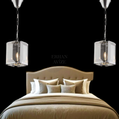 EADM-36 Tekli Kristal Krom Avize